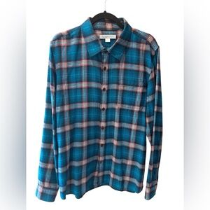 Outerknown Men’s Transitional Flannel. Size Large. Green
